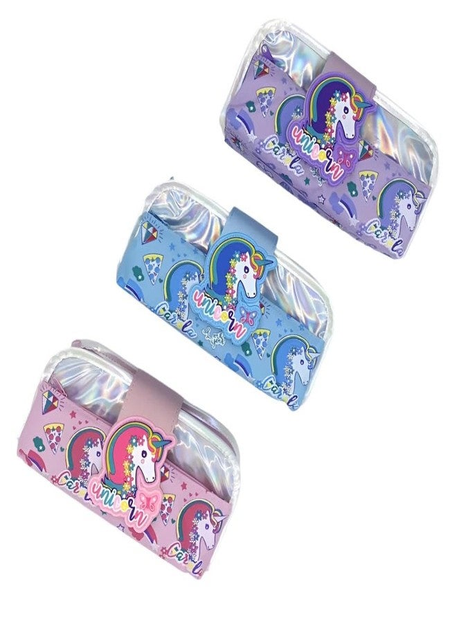 ARTLABEL Large Capacity Pencil Pouch Bag Stationery Organizer Case for School Boys, Girls & Teens (Purple Unicorn Pencil Case) - Image 5